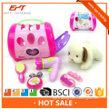 Stuffed animal sets preschool toy plastic pet cage toy